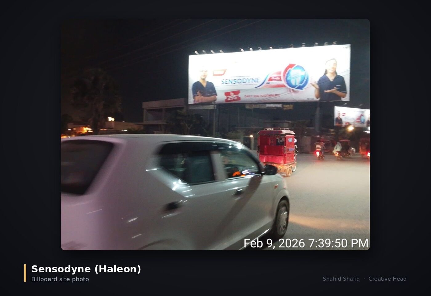 Sensodyne billboard site photo