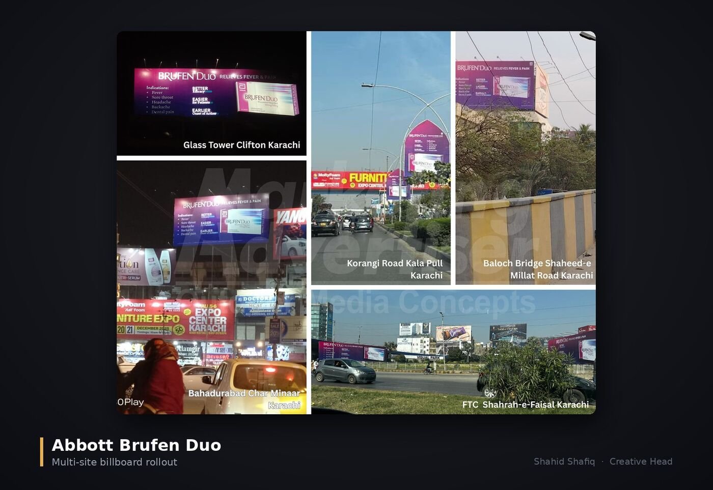 Abbott Brufen Duo multi-site billboard rollout