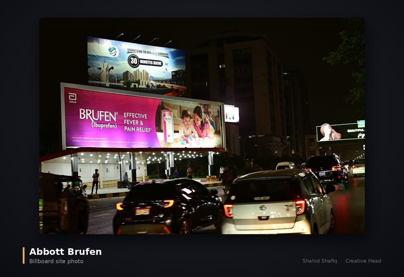 Abbott Brufen billboard site photo