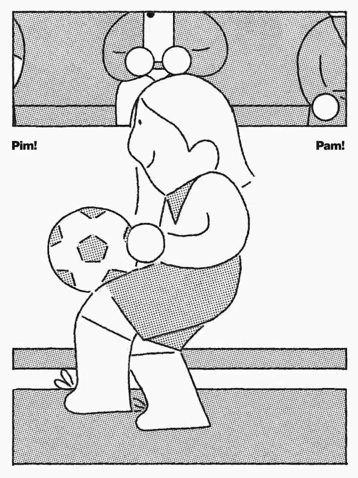 Illustrated football animation five
